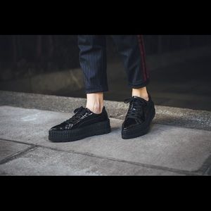 puma pointy creeper patent platform sneakers puma pointy creeper patent platform sneakers
